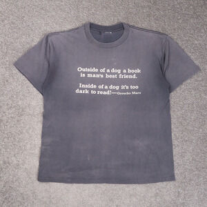 Vintage Groucho Marx Quote Books Alaska Bookstore XL Gray Short Sleeve T-Shirt